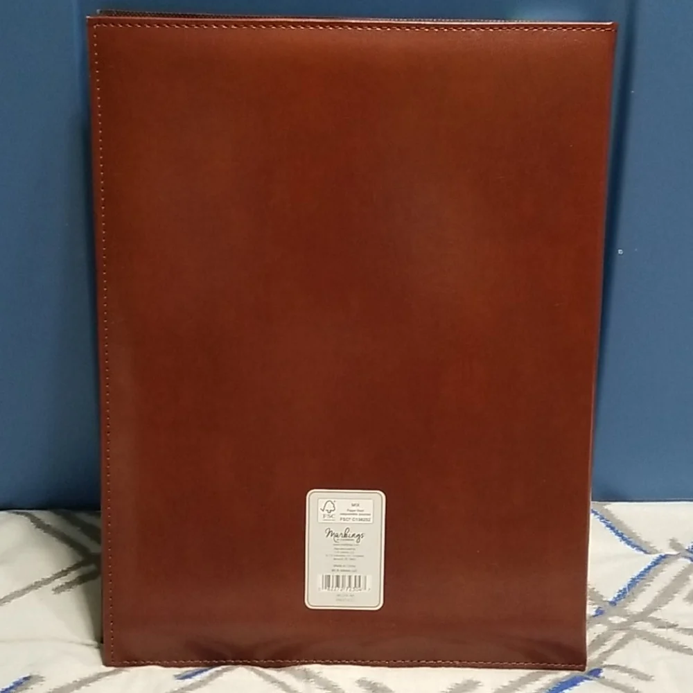- New Brown Markings Padfolio with pad and pen